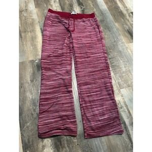 Karen Neuburger Pajama Pants Womens Large Red Pink Striped Lounge Sleepwear